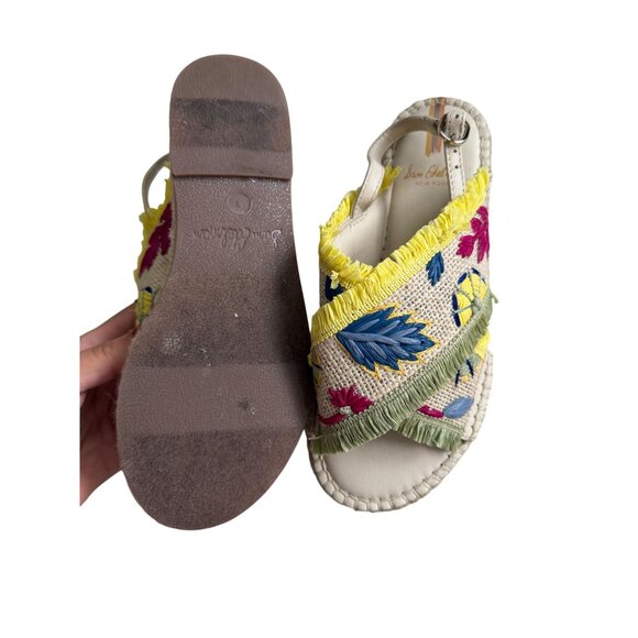 SAM EDELMAN Girls Yellow Slingback Sandals Size 3 - Picture 4 of 7